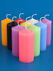 1 Pieza de Velas, Diámetro 3.5 Cm, 7 Cm de Largo, 8 Horas de Duración, Varios Colores de Vela: Blanco, Rojo, Negro, Decoraciones Navideñas, Corte de Energía, Iluminación, Sin Olor, Larga Duración de Quemado. Halloween, Espeluznante, Otoño, Festival, Invierno Festivo, Decoración de Habitación, Regalos