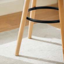 SoBuy FST89-G, Kitchen Breakfast Barstool Bar Stool With Metal Seat & Beech Wood Legs - Brown - View 7