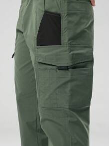 LEDUNTINO 【春夏】男士时尚休闲户外拉链裤，运动工装裤，绿色，灰色，送给老公、男友的礼物，男士春秋裤，多口袋，徒步、钓鱼、旅行裤，春秋男士下装，尺码参考表（裤子不含腰带） - 綠色 - 查看 9