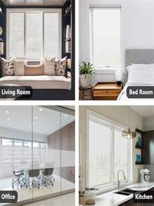 Phim bảo vệ cửa sổ Phim cách nhiệt cửa sổ Phim mờ Phim cách nhiệt Trang trí cửa sổ Phim mờ Phim tĩnh điện Vinyl Cửa và cửa sổ Rèm cửa gia dụng, Miếng dán cửa sổ DIY - trắng - Xem 7
