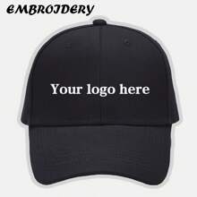 [Custom-Made] 1pc Solid Color Hard Top Baseball Cap With Customizable Embroidered Content, Suitable For Men And Women, Large Head Size Makes Face Look Smaller - Multicolor - View 17
