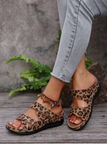Women's European And American Fashion Bestselling Wedge Heel Thick Bottom Sandals, Magic Design Strap Vamp, Summer Vacation Party Style Sandals, Soft & Comfortable, High Waterproof Thick Sole, Strap Vamp, Fashion Classic Versatile Wedge Heel Thick Bottom Sandals, Beach Shoes
