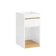 SoBuy Bedside Table Nightstand Sofa Side Table End Table Telephone Table White And Natural W30 X D35 X H55cm FBT137-W - White - View 4