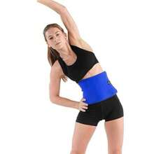 Faja Reductora Térmica para Sudar Efecto Sauna Moldear Reducir Cintura Adelgazante Modelador  Calidad premium Ajustable Mujeres Gym Uso diario - Azul - Ver 5