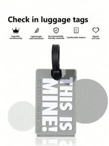 4PCS/1PC Simple Fashion Letter Pattern Luggage Tag, Lightweight Suitcase Tag, Travel Accessories, Suitcase Identification Hanging Tag, Airplane Boarding Tag, Travel Carrying Identification Tag Luggage Tag Travel Accessories Travel Essentials Travel Organizer For Beach Summer Vacation Back To School Card Holder For Travel Flying College For Luggage For School Bag Anti-Lost Portable Waterproof Double-Sided Privacy Protection