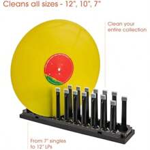 Vinyl Record Cleaner Kit By SPINCARE | Record Cleaning Hine Includes Washer Solution Ying Rack And Accessories | Cleans 500 LPs And Protects Labels - as pic - View 5