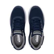 Skechers Zapatos deportivos casuales y versátiles con cordones, cómodos para correr - Azul marino/gris - Ver 4