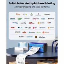 MUNBYN Wi-Fi Shipping Label Printer Thermal Label Printer 4x6 Wireless Technology For Computers And Mobile Devices Compatible With Etsy  Royal Mail EVRi DPD P44 Blue - Blue1 - View 3