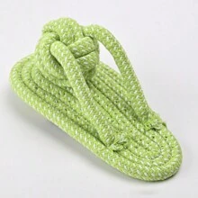 多色带结咀嚼绳玩具，适合猫/狗爱好者的礼物和狗/猫妈妈爱宠物、牙齿护理配件 - 彩色 - 查看 5