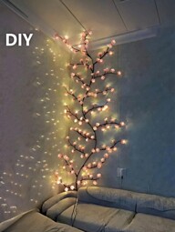 1pc 144 LED Flower Vine Branch Light - USB Powered/8 Modes/DIY Gift And Romantic Decor | Living Room, Bedroom, Outdoor | Ideal For Valentine's Day, Thanksgiving/New Year Party Decoration