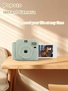 新款Popoto拍立得相机，兼容Mini 11/12胶卷，适合作为生日、派对、婚礼礼物（不含电池和胶卷） - 灰綠色 - 查看 9