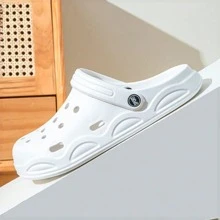 Zapatos transpirables y casuales tipo slip-on con diseño calado, sandalias planas ligeras para conducir, uso en exteriores/interiores, playa/vacaciones, unisex