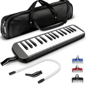 32 Keys Melodica With Mouthpiece Air Piano Keyboard Musical Instrument With Carrying Bag