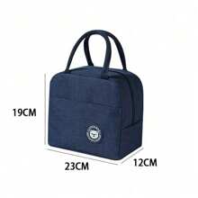 1pc Insulated Lunch Bag, Thermal Lunch Box Bag With Carry Handle For Office Workers And Students, Large Capacity To Keep Food Fresh And Delicious