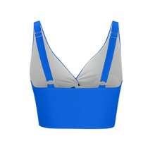 New Style Twist Front Bikini Top, For Summer Beach Vacation - Sky Blue - View 4