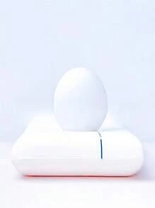 1pc Gel Memory Foam Pillow, Suitable For Stomach And Back Sleepers - Thin, Flat Design For Neck Alignment And Deep Sleep - White - View 10