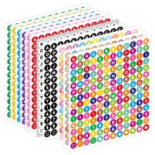 12 hojas de pegatinas coloridas con letras y números, pegatinas con letras y números para decorar, manualidades DIY, suministros para diarios de balas, scrapbooking, envoltorios de regalos (10 colores temáticos)
