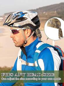 1pc European & American Outdoor Camouflage Bandana Headwear, Breathable Printed Sports Face Shield Scarf Hat
