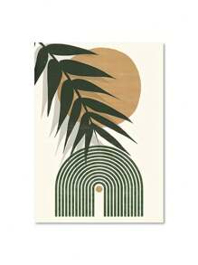 1PC Boho Wall Art Posters Leaves Sun Moon Geometric Abstract Gallery Canvas Painting And Prints Pictures For Living Room Home Decor No Frame ﻿ - Multicolor - View 47