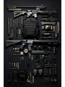 1 pieza Pintura de lienzo de armas de decoración del hogar, póster de armas para paredes, pegatinas de decoración, accesorios de armas, arte de habitación sin marco