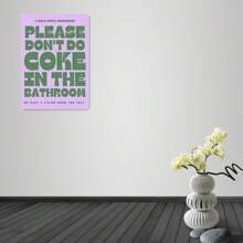 1 pieza Pintura en lienzo sin marco con cita "Por favor, no lo hagas en el baño" Impresión de "Lindo trasero" Regalo divertido Decoración de pared de baño Cartel de arte