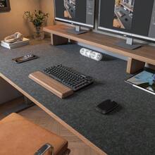 Felt Desk | Computer Desk(36x12Inches) | Large Felt Mouse Pad And Keyboard | Desk Protector Office | Dark Gray - 深灰色 - 查看 1