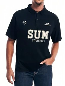 Men's Turndown Collar Polo Shirt, Short Sleeve T-Shirt, Summer New Arrival