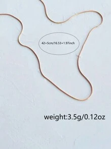 Nooxian 1pc Women Stainless Steel Necklace, Suitable For Everyday Wear - Rose Gold - View 4