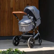 Carriola con Bambineto Travel System con Portabebé y base para Auto - Gris Claro - Ver 1