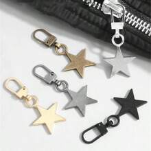 2/5/10个装多功能星形扣眼，可拆卸半自动拉链头，适用于更换包袋、夹克、服装、鞋靴上的拉链，以及作为高端吊坠扣环配件。 - 彩色 - 查看 12