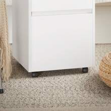 SoBuy FBT121-W, Home Office Mobile File Cabinet With 2 Drawers, Under Desk File Storage Cabinet On Wheels - White - View 7