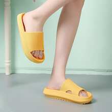 [Recommend Buying One Size Up] New Fashion Versatile EVA Slippers, Simple Striped Indoor/Outdoor Bathroom Slides, Soft Non-Slip Thick Sole, Lightweight & Comfortable, Luxurious "Comfortable" Couple Slippers, Design