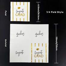 16 件/包，华丽的毕业派对餐巾一次性，3 层厚，软纸，铝箔印刷毕业和印刷祝贺纸餐巾装饰，适合毕业庆祝派对餐具，13*13 英寸，展开 - 金色 - 查看 4