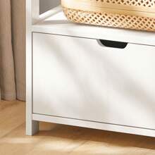 SoBuy FRG258 Side Table Bedside Table With 2 Drawers And 2 Shelves, W X H X D Approx.: 45 X 55 X 38 Cm - White - View 9