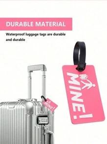 4PCS/1PC Simple Fashion Letter Pattern Luggage Tag, Lightweight Suitcase Tag, Travel Accessories, Suitcase Identification Hanging Tag, Airplane Boarding Tag, Travel Carrying Identification Tag Luggage Tag Travel Accessories Travel Essentials Travel Organizer For Beach Summer Vacation Back To School Card Holder For Travel Flying College For Luggage For School Bag Anti-Lost Portable Waterproof Double-Sided Privacy Protection