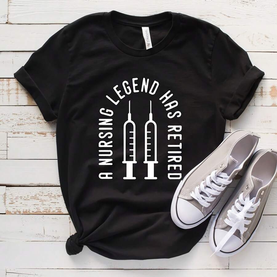 A Nursing  Has Retired T-Shirt, Retired Nurse Shirt, Funny Retired Nurse Sweatshirt, Retired Nurse Gift, Retirement Gift For Nurse - Black - View 1