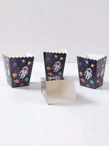 10个宇航员造型食品盒、薯条盒、爆米花杯、爆米花桶、零食容器，适合生日派对装饰和家庭电影之夜、太空宇航员主题婴儿派对装饰、一次性餐具装饰、厨房食品托盘、蛋糕架，适用于面包店、汉堡店等。 - 太空太空人 - View 9