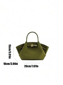 新款天鹅绒饺子手提包，小众设计，优雅迷你手提包，时尚街头潮流，轻巧，适合通勤，腕带，简约百搭单肩斜挎包，奢华女包