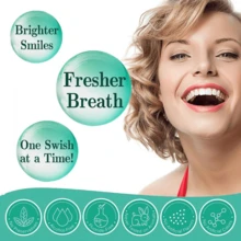 2PCS Coconut & Mint Mouthwash,Supports Healthy Gums,Removes Stains,Teeth Whitening & Fresh Breath,Teeth & Gum Care & More - 綠色-白色 - 查看 2