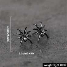 1 Paar Retro Kreative Spinnen Ohrstecker, Mode Punk Schmuck Party Accessoire Geschenk für Frauen