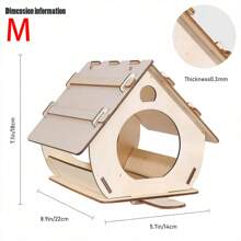1入掛式木制鳥食器鳥屋DIY裝配室外花園裝飾鳥籠鳥屋 - 彩色 - 查看 8