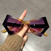 1pc Butterfly Cat Eye Fashion Glasses Y2K Jelly Colorblock Futuristic Style, Suitable For Beach, Party, Club, Favored By Women Beach Accessories For Women Glasses Shades Basics Fall Winter Women Outfits Clothes Business Casual Gifts Leopard Y2KFest MusicFest For Summer Beach Vacation,Outdoor,Travel