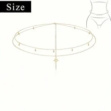 2pcs/3pcs Glitter Waist Chain Sexy Body Chain For Women