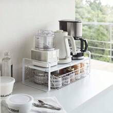 Kitchen Storage Shelf Organizer -  Expandable Support Rack - Small - Steel - White - View 6