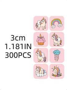 300pcs Cartoon Graphic Sticker - Multicolor - View 4