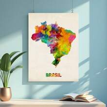 1 cái/2 cái Tự dính Nghệ thuật treo tường lễ hội hóa trang Brazil cổ điển Trang trí nhà cửa, Cờ Brazil, Bản đồ nghệ thuật Brazil, Bay xuống Rio Brazil - Áp phích tượng Chúa Kitô Cứu Thế, Áp phích học sinh, Cho phòng khách, phòng ngủ, văn phòng, nhà bếp, nhà hàng, trang trí tường quán bar, Tác phẩm nghệ thuật in, Thiết kế tự dính, Dễ lắp đặt - Nhiều màu - Xem 8