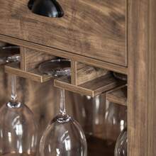 SoBuy SVW20-N, Kitchen Island Kitchen Cabinet Cupboard Sideboard Kitchen Breakfast Dining Bar Table Bar Cabinet - Brown - View 9