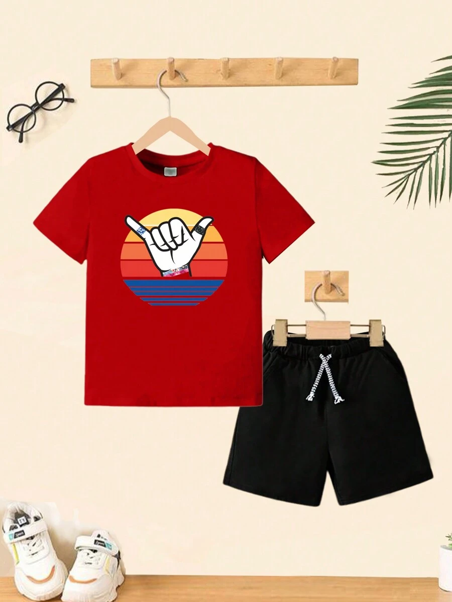 Tween Boys Sets - 紅色 - 查看 1