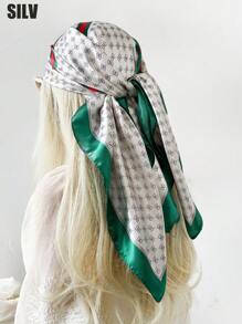 1 件 90 厘米佩斯利图案方形围巾，可作为头巾、头巾或头巾日常使用，头巾、发带、头带非常适合装扮您的外观 - 彩色 - 查看 45