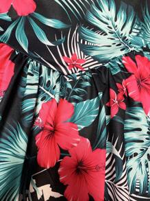 Tenues d'été pour femmes, nouvelle robe camisole à encolure en V imprimée tropicale pour les tenues de vacances, robes bohémiennes pour femmes en été